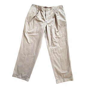 Savane Mens Pleated Khaki Pants-42X32-GUC
